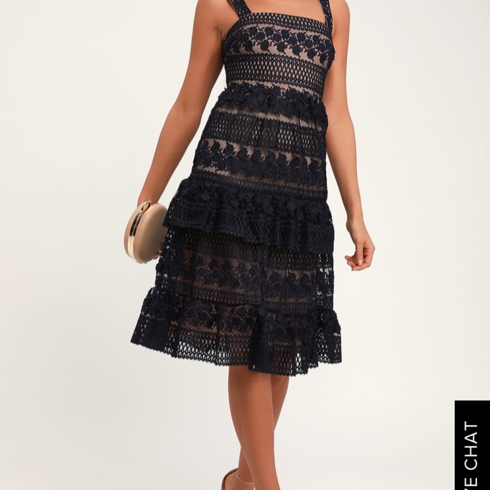Lulu’s Navy Blue lace dress